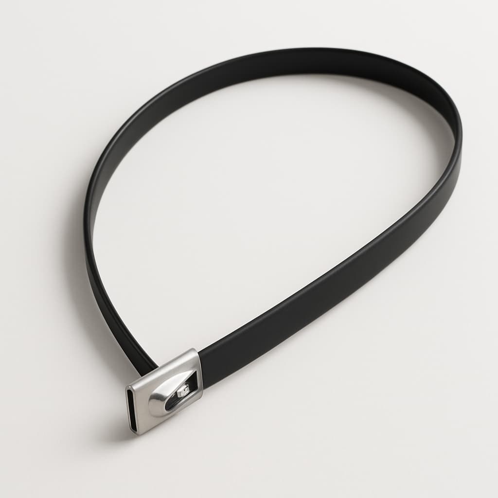 Stainless Steel Ball-Lock Cable Tie, Full Coated, 500 mm x 7.9 mm — illustrative AI-generated image