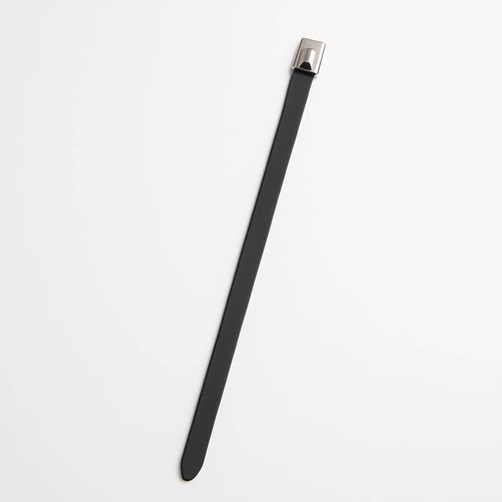 Stainless Steel Ball-Lock Cable Tie, Fully Coated, 600 mm x 7.9 mm — illustrative AI-generated image