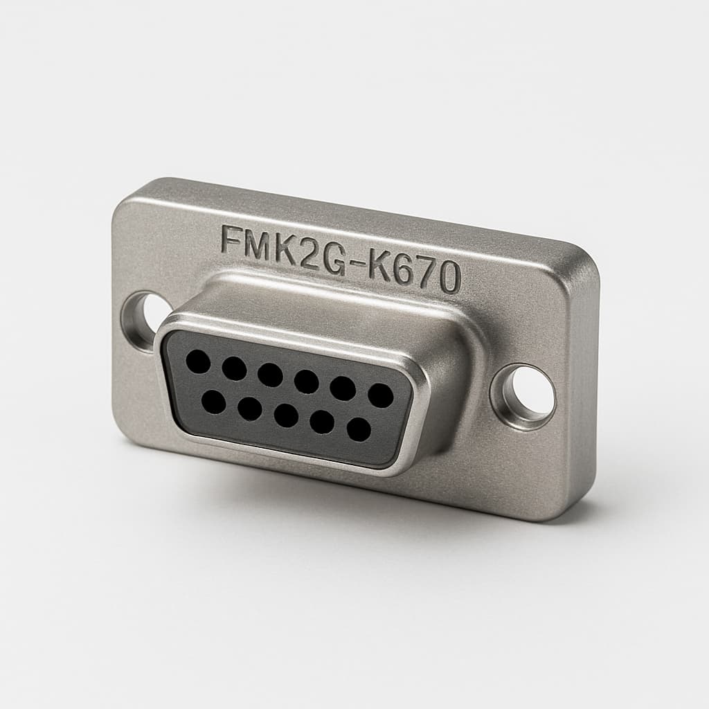 Molex / FCT FMK2G-K670 15P Metal, No Retention Lip — illustrative AI-generated image