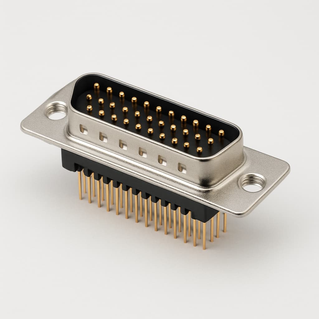 Molex / FCT CT44-26P5-L229 44P HD-Sub-D Pin PCB Connector — illustrative AI-generated image