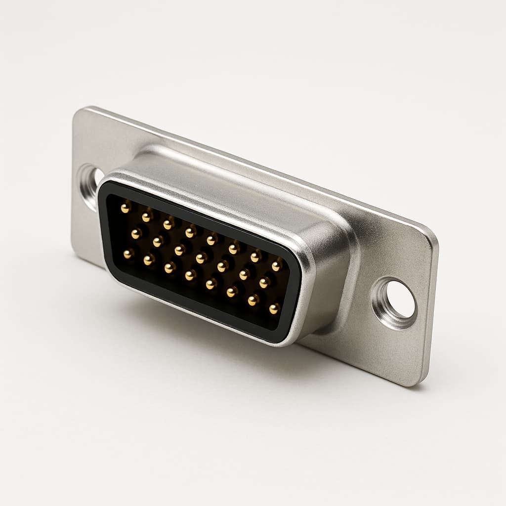MOLEX / FCT FM21WA4S1-K121 21P SUBD Connector — illustrative AI-generated image