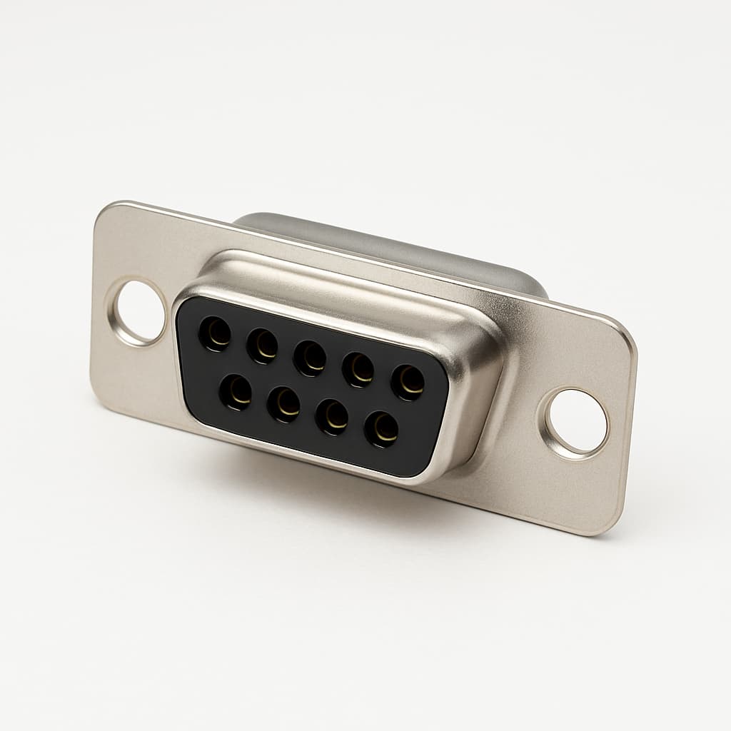 Molex / FCT FL09S7-0860 D-Sub Crimp Connector 9P — illustrative AI-generated image