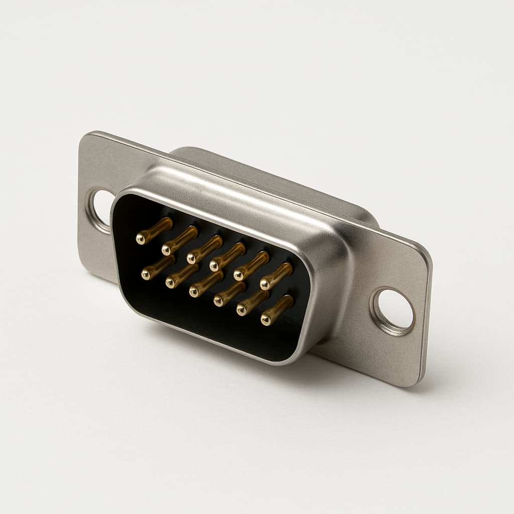 Molex / FCT FL15P7-0860 D-Sub Crimp 15P Male — illustrative AI-generated image