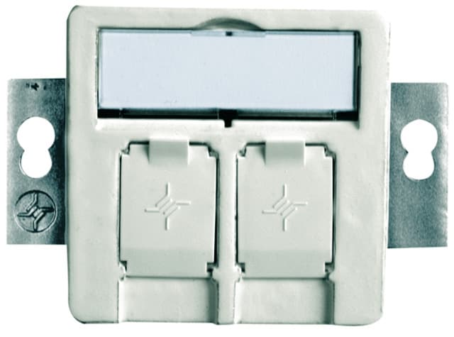 Telegaertner J00020A0519 AMJ double gang module carrier, alpine white