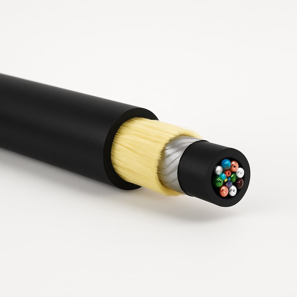 Telegartner L08020D0004 Outdoor Cable A-DQ(ZN)B2Y 1x12E9/125 OS2 — illustrative AI-generated image