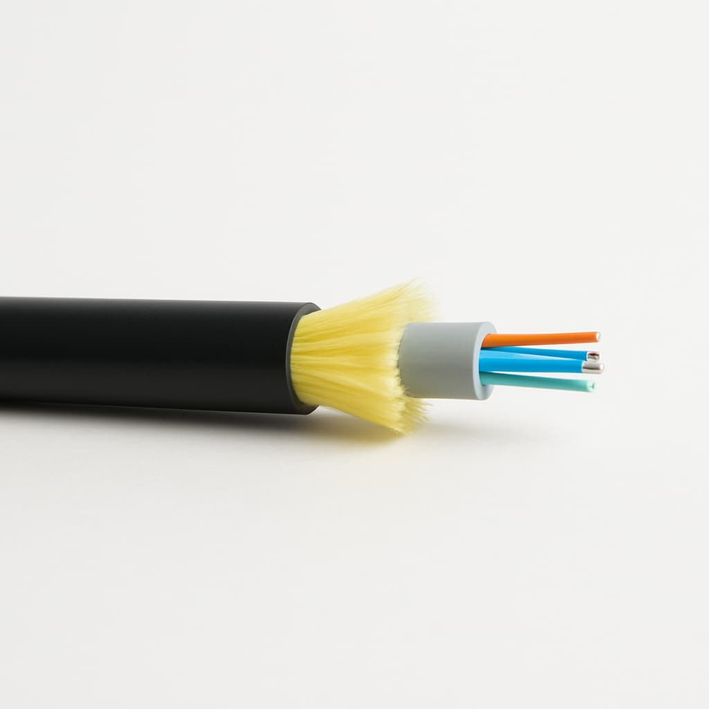 Telegartner L08021D0201 Outdoor Cable A-DQ(ZN)B2Y 1x4G50/125 OM3 — illustrative AI-generated image