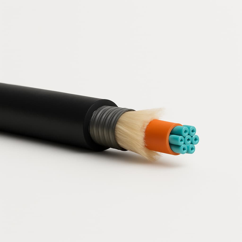 Telegartner L08021D0203 Outdoor Cable A-DQ(ZN)B2Y OM3 — illustrative AI-generated image