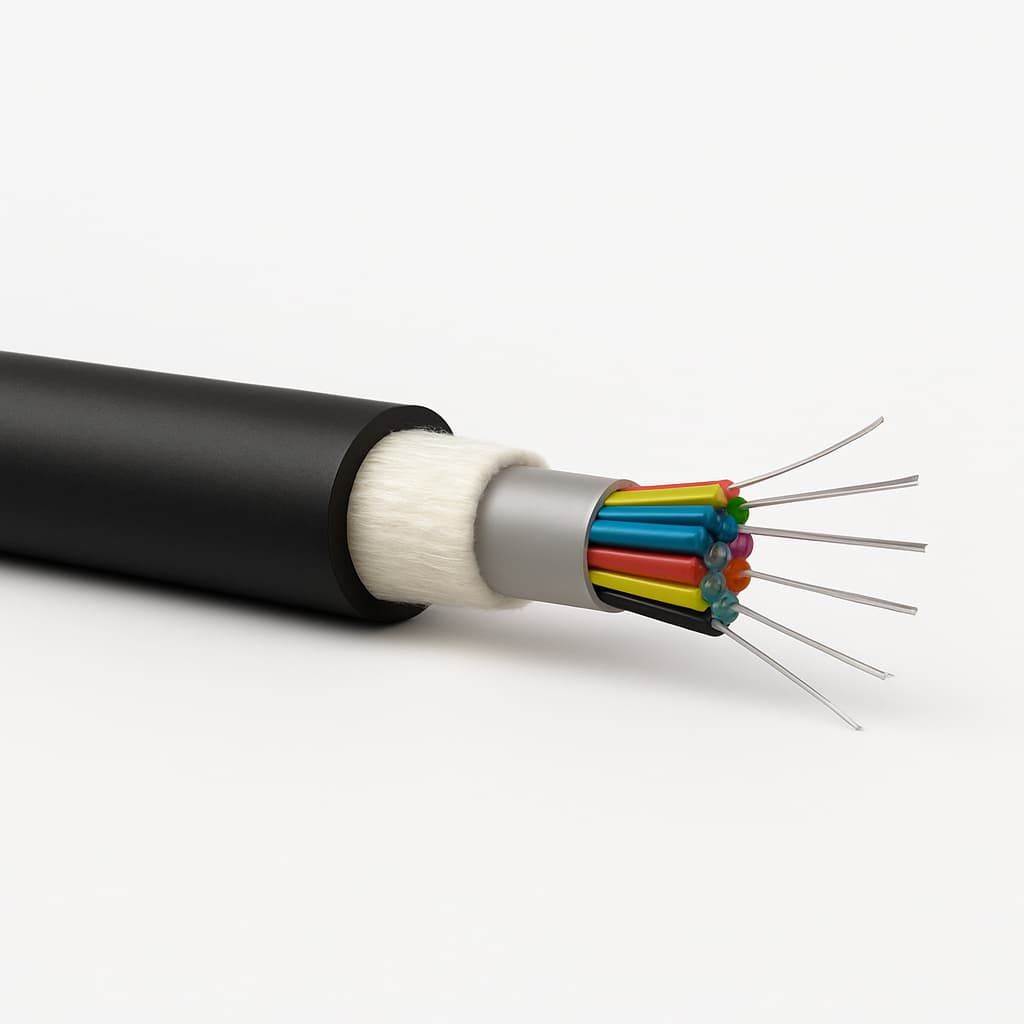 Telegartner L08021D0205 Outdoor Cable A-DQ(ZN)B2Y OM3 — illustrative AI-generated image