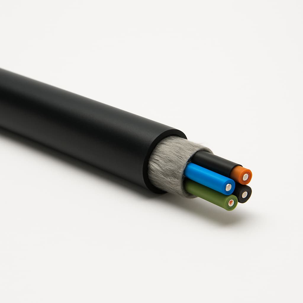 Telegartner L08021D1206 Outdoor Cable A-DQ(ZN)B2Y — illustrative AI-generated image