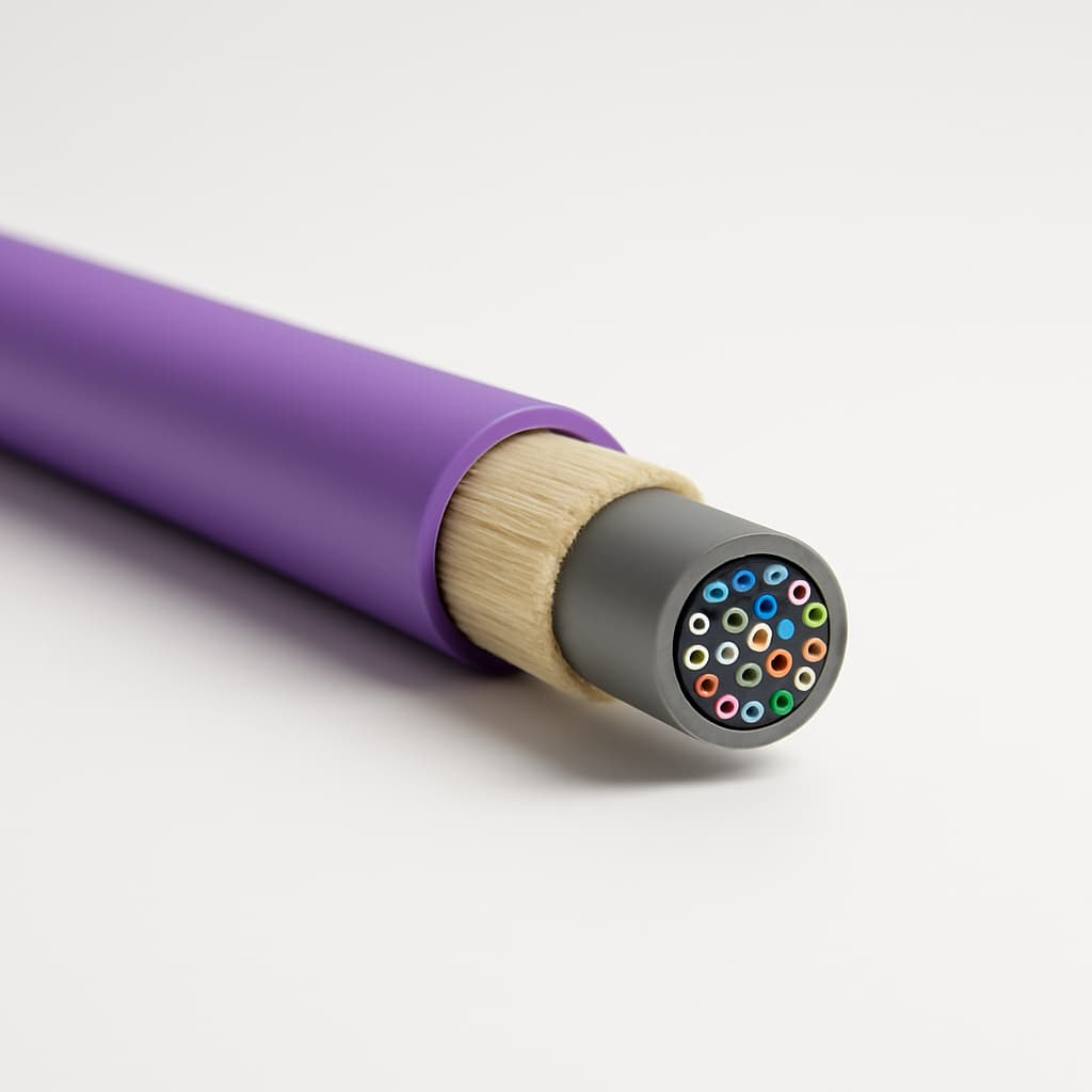 Telegartner L08021T0325 universal cable A/I-DQ(ZN)BH 1x24G50/125 OM4 — illustrative AI-generated image