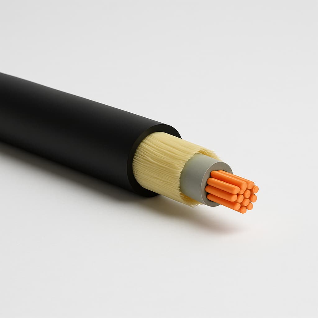 Telegartner L08022T0024 Universal Cable A/I-DQ(ZN)BH 1x12G62.5/125 OM1 — illustrative AI-generated image