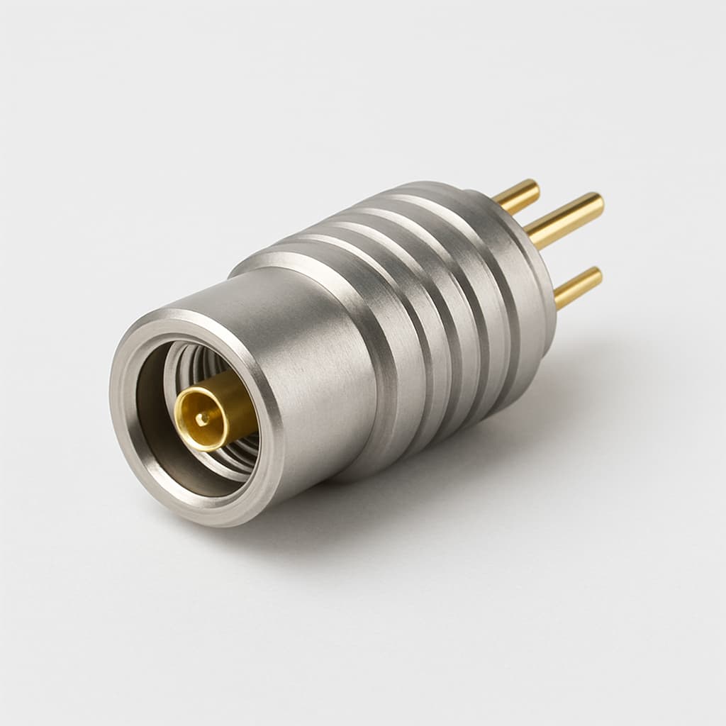 FGG.2B.802.CLAD72Z Straight Plug, Male, Solder — illustrative AI-generated image