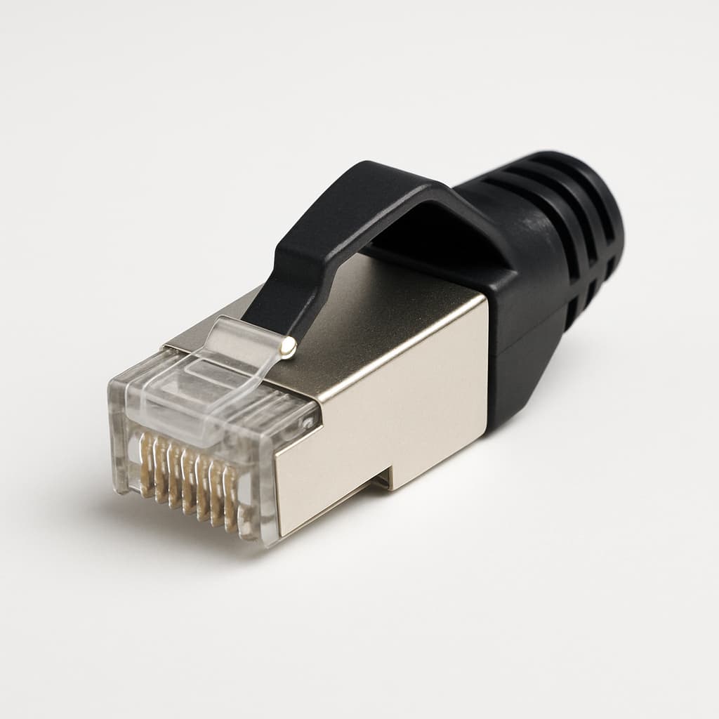 IE-PS-RJ45-FH-BK RJ45 Plug, Cat.6A / Class EA — illustrative AI-generated image