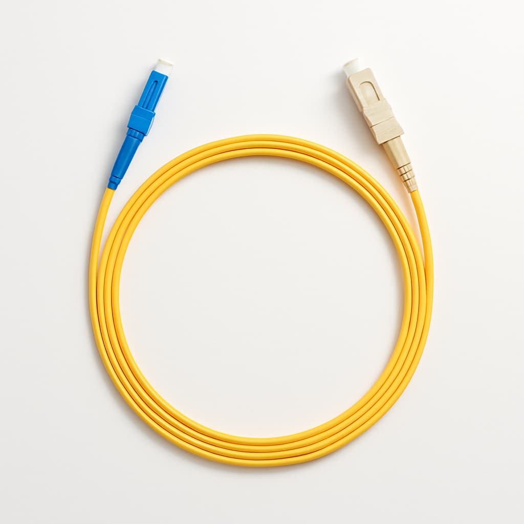 EO400-05QS-3mtr LC-SC Simplex SM FO Cord — illustrative AI-generated image