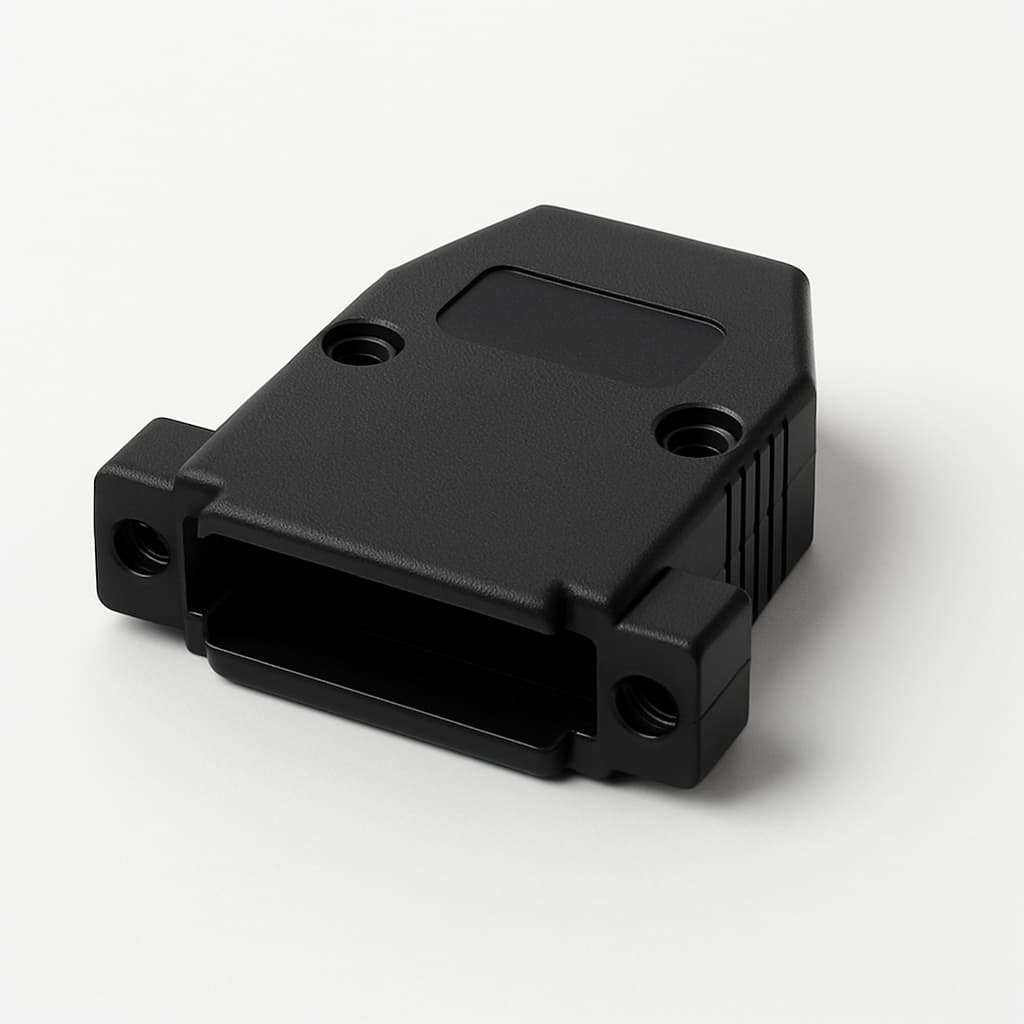 DPPK37-KIT D-Sub Hood 37P Black Plastic — illustrative AI-generated image