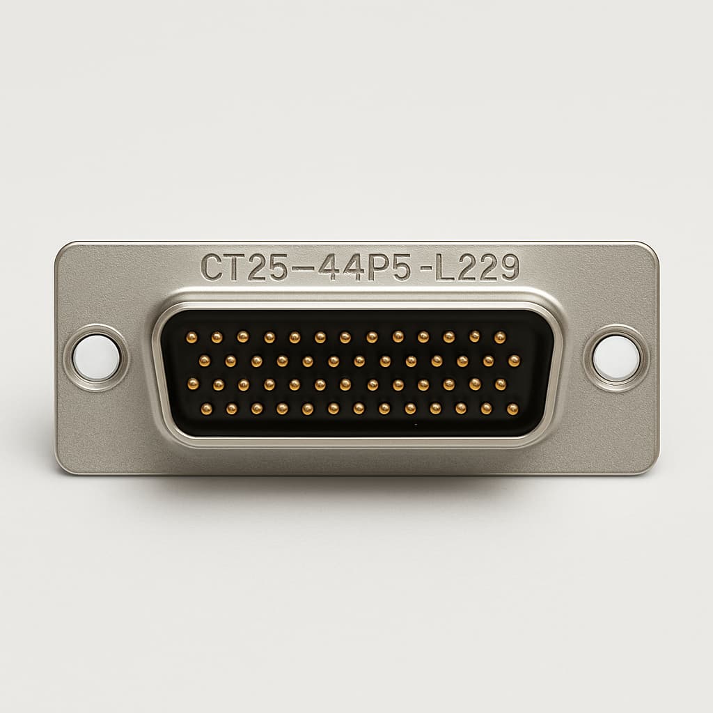 Molex / FCT CT25-44P5-L229 D-Sub High-Density — illustrative AI-generated image