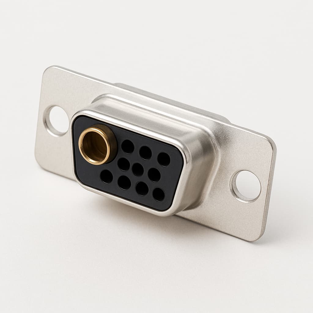 Molex / FCT FLT7W2S7-K121 D-Sub Female 7W2 Crimp Connector — illustrative AI-generated image