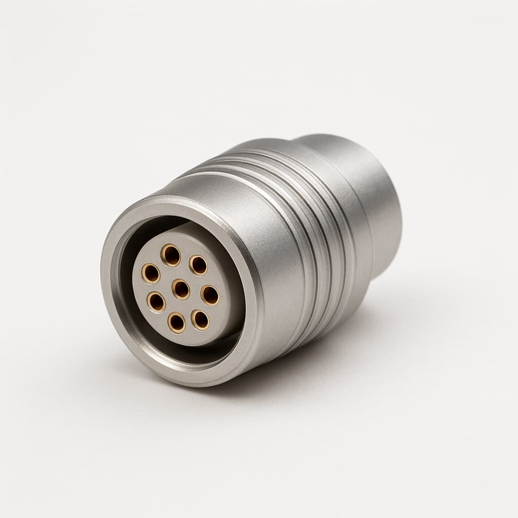 LEMO PHI.1B.308.CLLD52Z 8P Female Solder Socket — illustrative AI-generated image