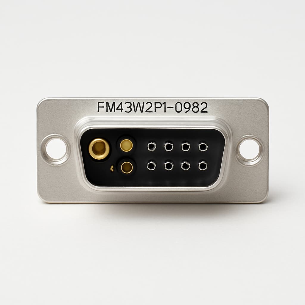 Molex / FCT FM43W2P1-0982 D-Sub Mixed-Layout — illustrative AI-generated image