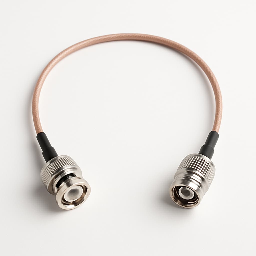 Telegartner L09999C4239 RG179 BNC to TNC Cable Assembly — illustrative AI-generated image