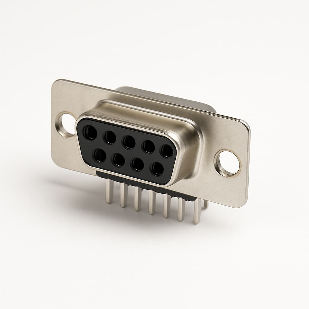 Molex / FCT FH09S22G2-0903 D-Sub 9P Female PCB Connector — illustrative AI-generated image