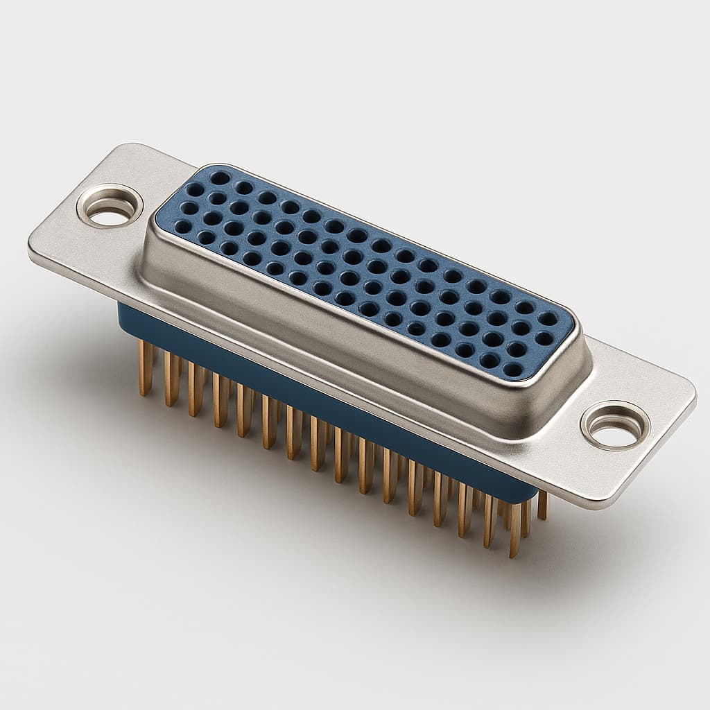 Molex / FCT FH50S22G2-0903 D-Sub 50P Female PCB Connector — illustrative AI-generated image