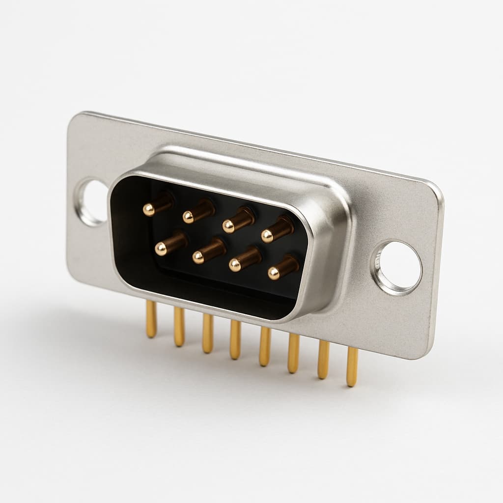 MOLEX / FCT FH09P22G2-0903 D-Sub 9P Male PCB Connector — illustrative AI-generated image