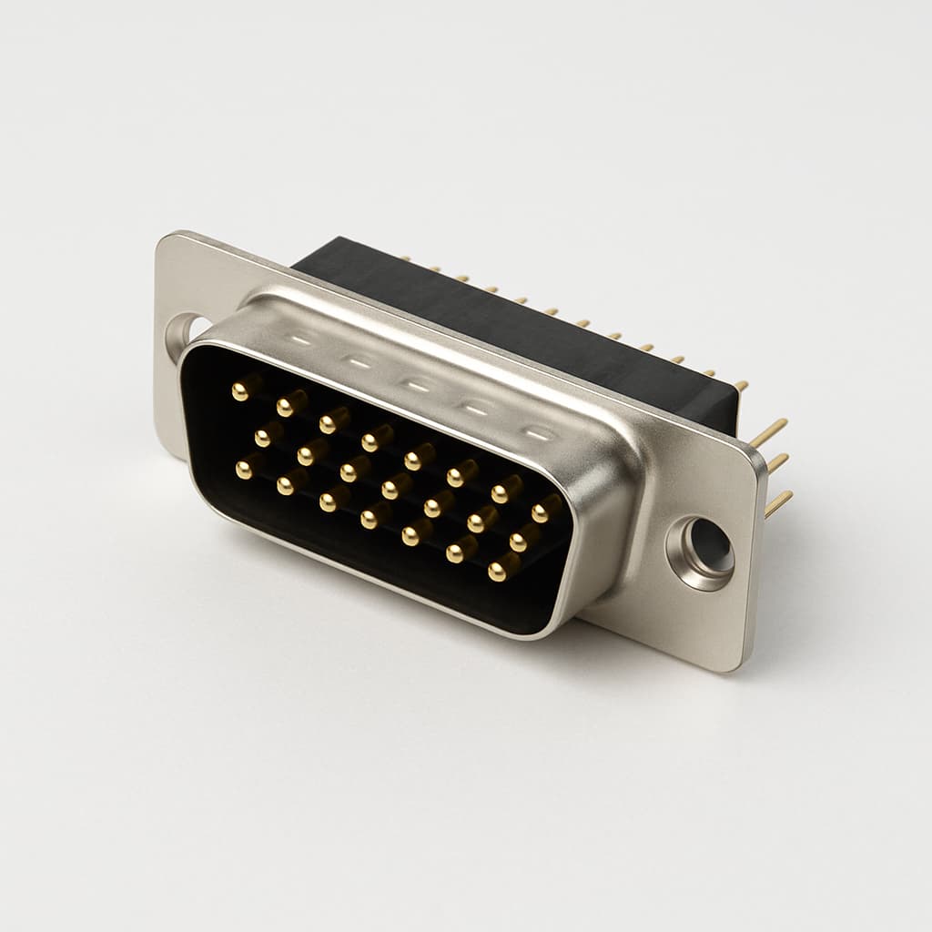 MOLEX / FCT FH25P22G2-0903 D-Sub 25P Male PCB Connector — illustrative AI-generated image