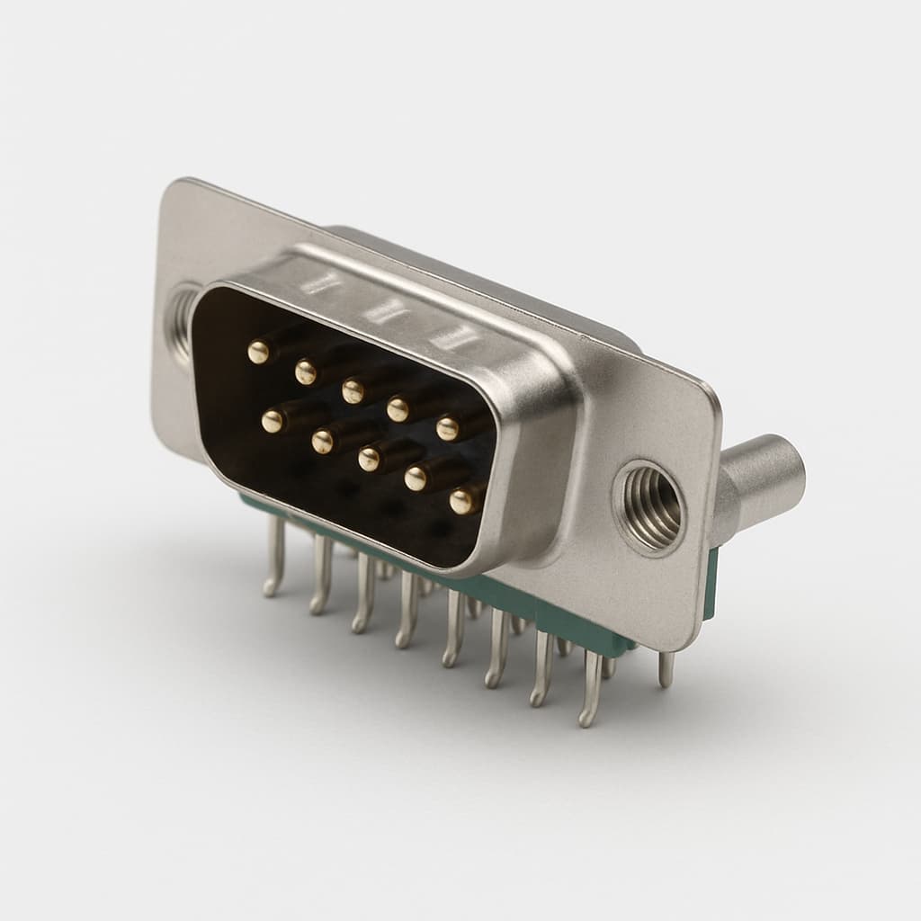 MOLEX / FCT FH15P5G2-1002 D-Sub 15P Male Angled PCB Connector — illustrative AI-generated image