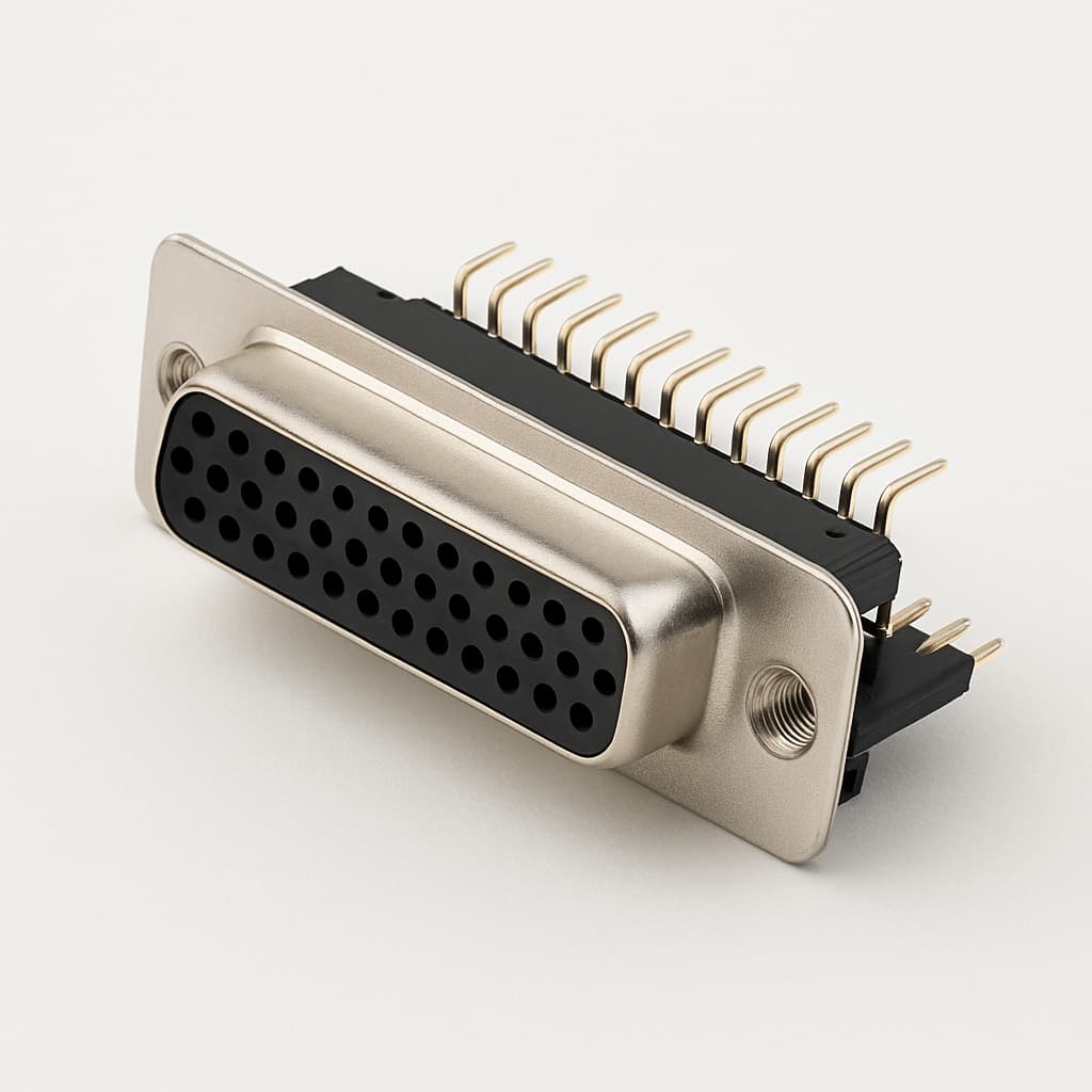 Molex / FCT FH37S5G2-1002 D-Sub 37P Female PCB Connector — illustrative AI-generated image