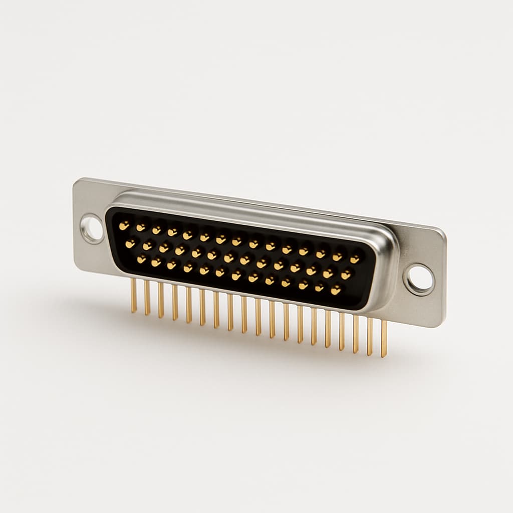 Molex / FCT FH37P24G2-6123 D-Sub 37-Pin Male PCB Connector — illustrative AI-generated image