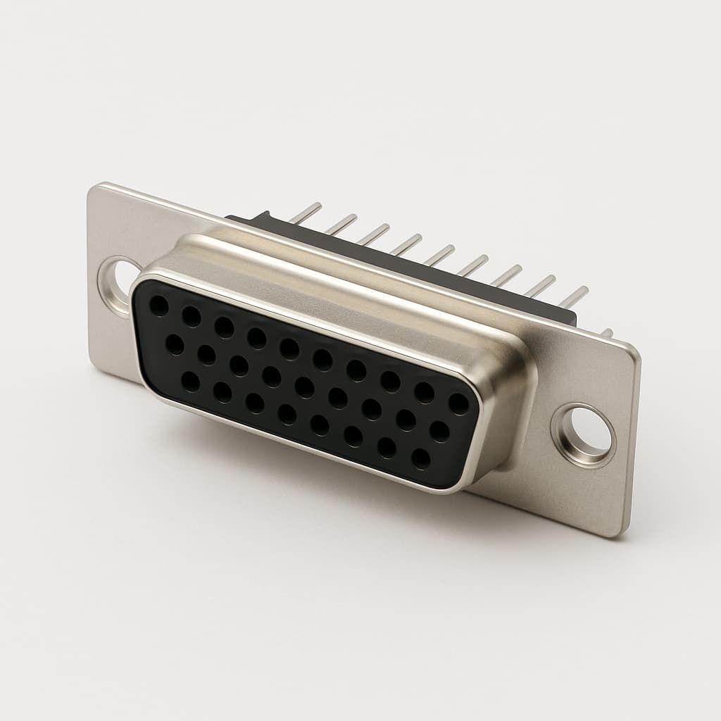 Molex / FCT FH25S24G2-6123 D-Sub 25P Female PCB Connector — illustrative AI-generated image