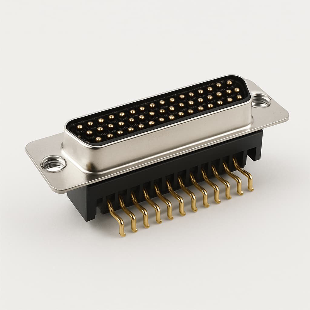FH50S5G2-1982 D-Sub 50P Angled PCB Connector — illustrative AI-generated image