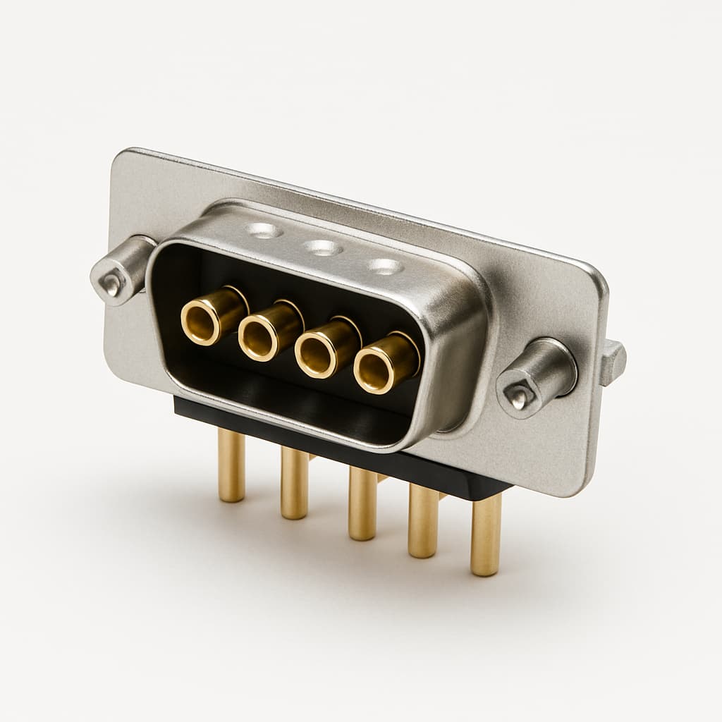 Molex / FCT FH5W5P-6131 D-Sub 5W5 Male PCB Connector — illustrative AI-generated image