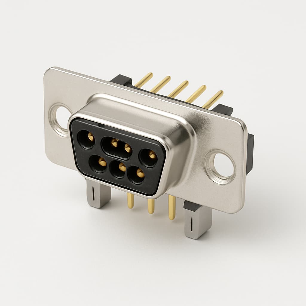 Molex / FCT FH5W5S-6131 D-Sub 5W5 Female PCB Connector — illustrative AI-generated image