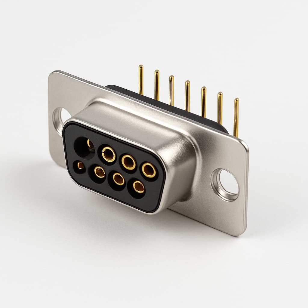 FH8W8S-6131 D-Sub 8W8 Female PCB Connector — illustrative AI-generated image
