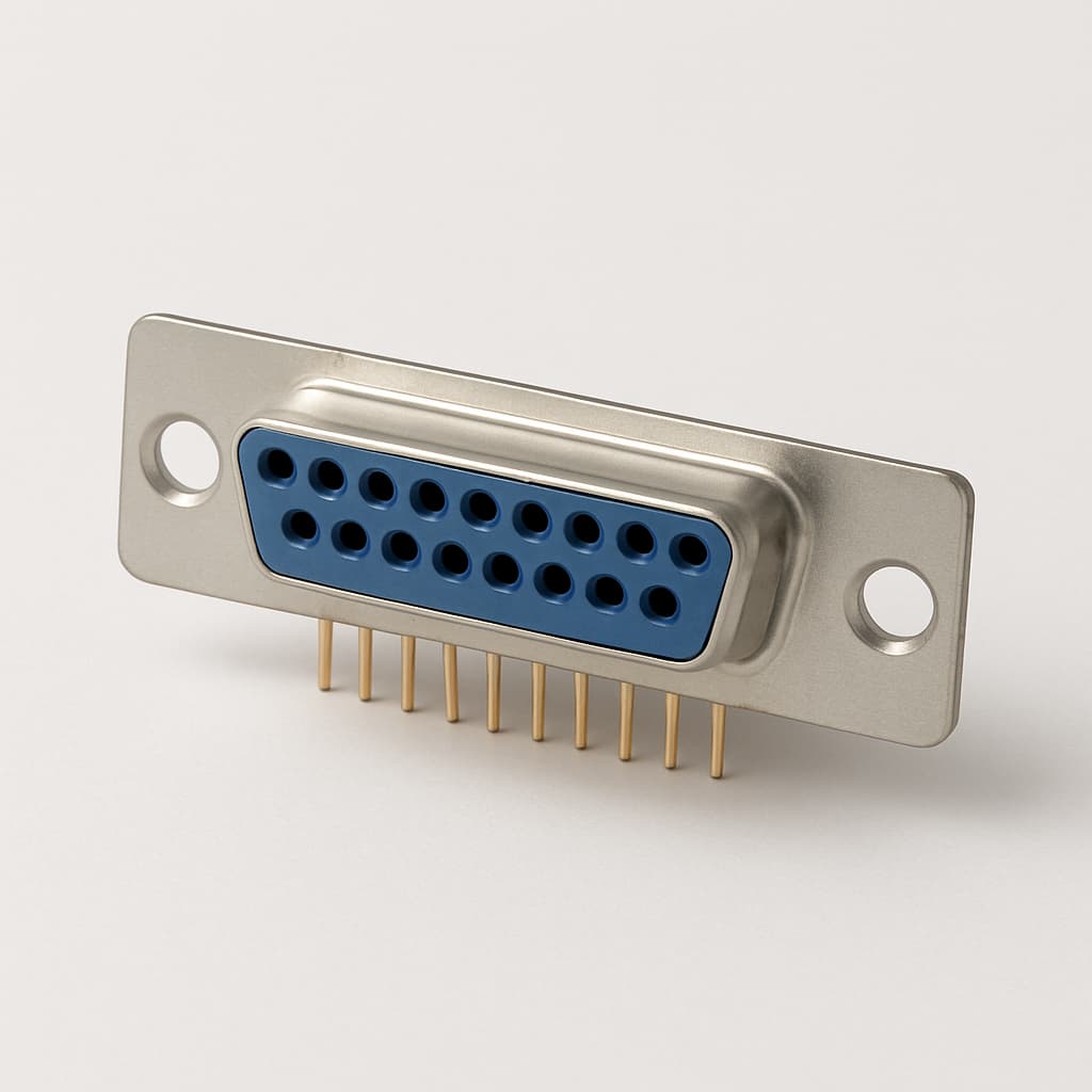 MOLEX / FCT F25S1G2-1212 D-Sub 25P Female PCB Connector — illustrative AI-generated image