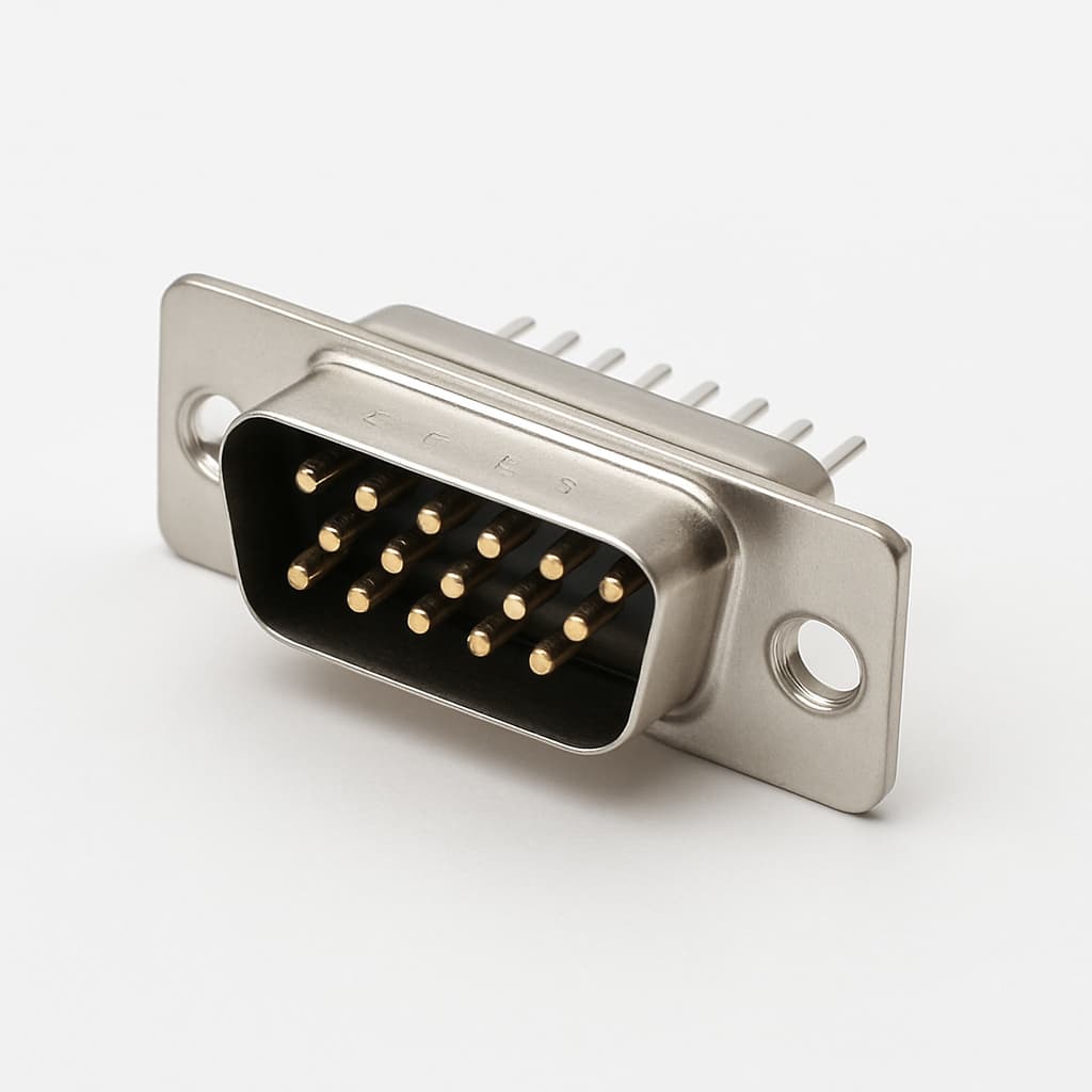 Molex / FCT 1731130087 (CT09-15P1-0982) HD D-Sub Plug — illustrative AI-generated image