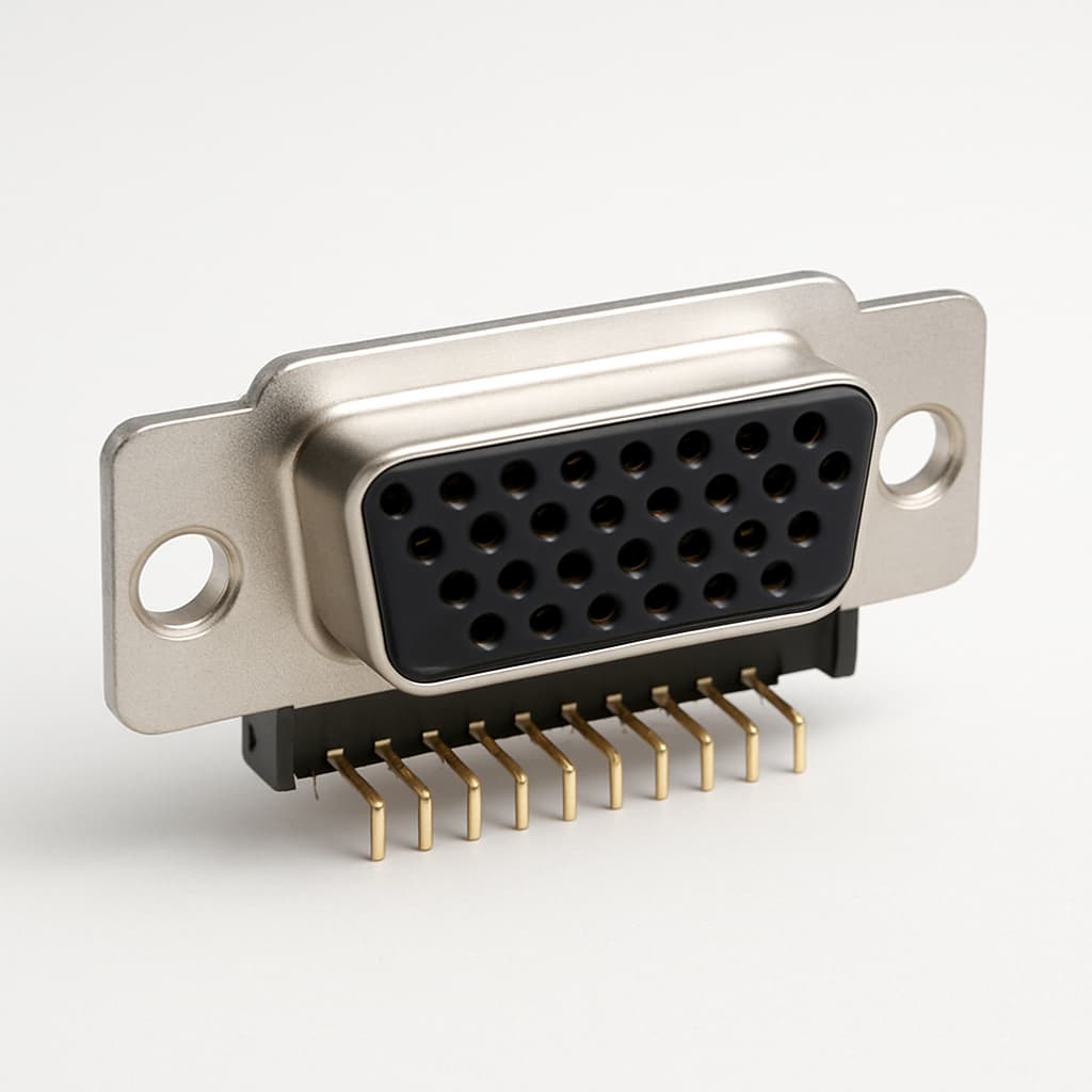 Molex / FCT 1731130198 (CT15-26S1-0981) HD D-Sub PC Receptacle — illustrative AI-generated image