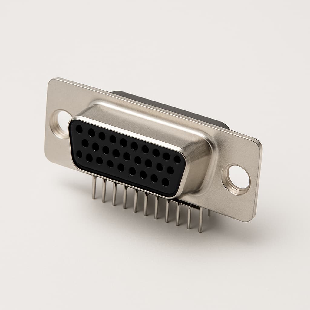 Molex / FCT 1731130186 (CT15-26S1-1209) HD D-Sub PC Receptacle — illustrative AI-generated image