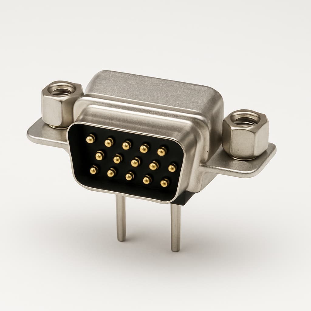 Molex / FCT 1731130242 HD D-Sub Straight PC Plug — illustrative AI-generated image