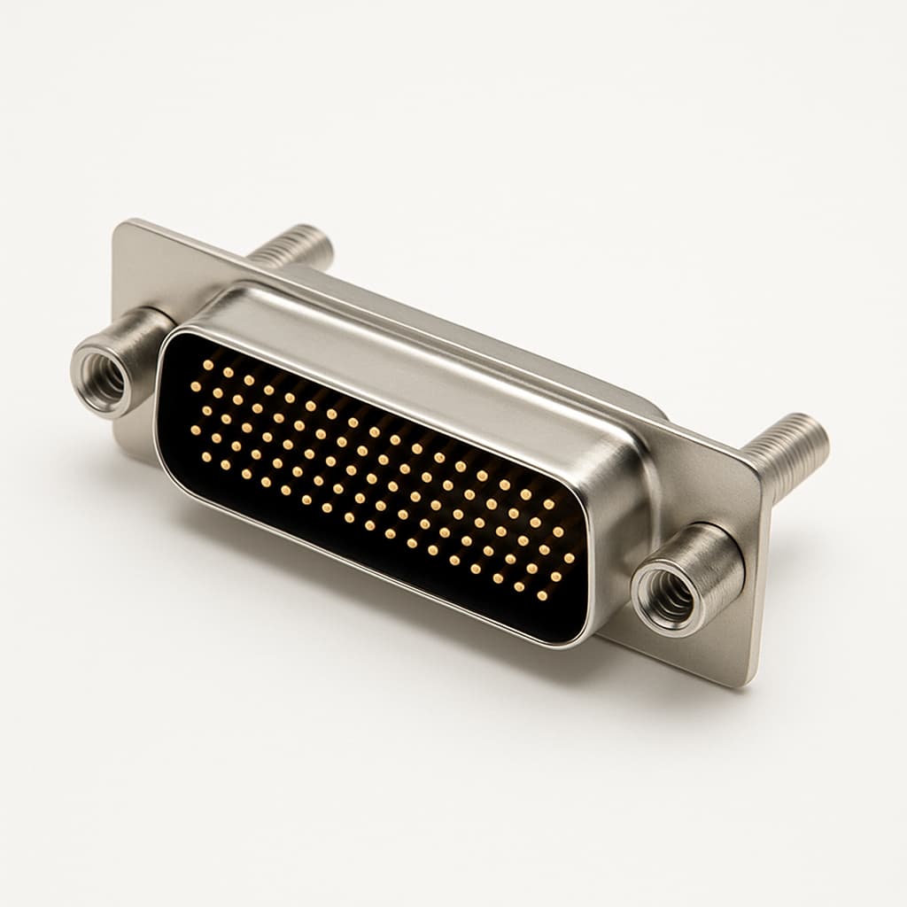 Molex / FCT 1731130236 (CT37-62P1-0981) HD D-Sub Plug, 62 Pin — illustrative AI-generated image