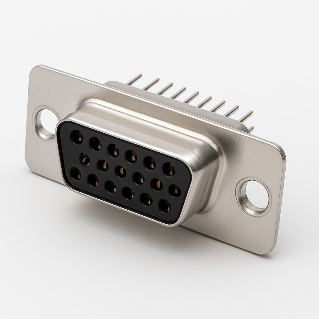 Molex / FCT 1731130227 (CTTS09-15S-K121) HD D-Sub Receptacle — illustrative AI-generated image