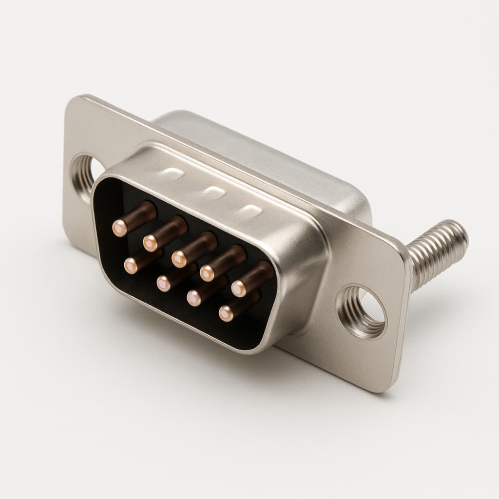 Molex / FCT 1731090620 (F09P0G3-1407) D-Sub Plug — illustrative AI-generated image