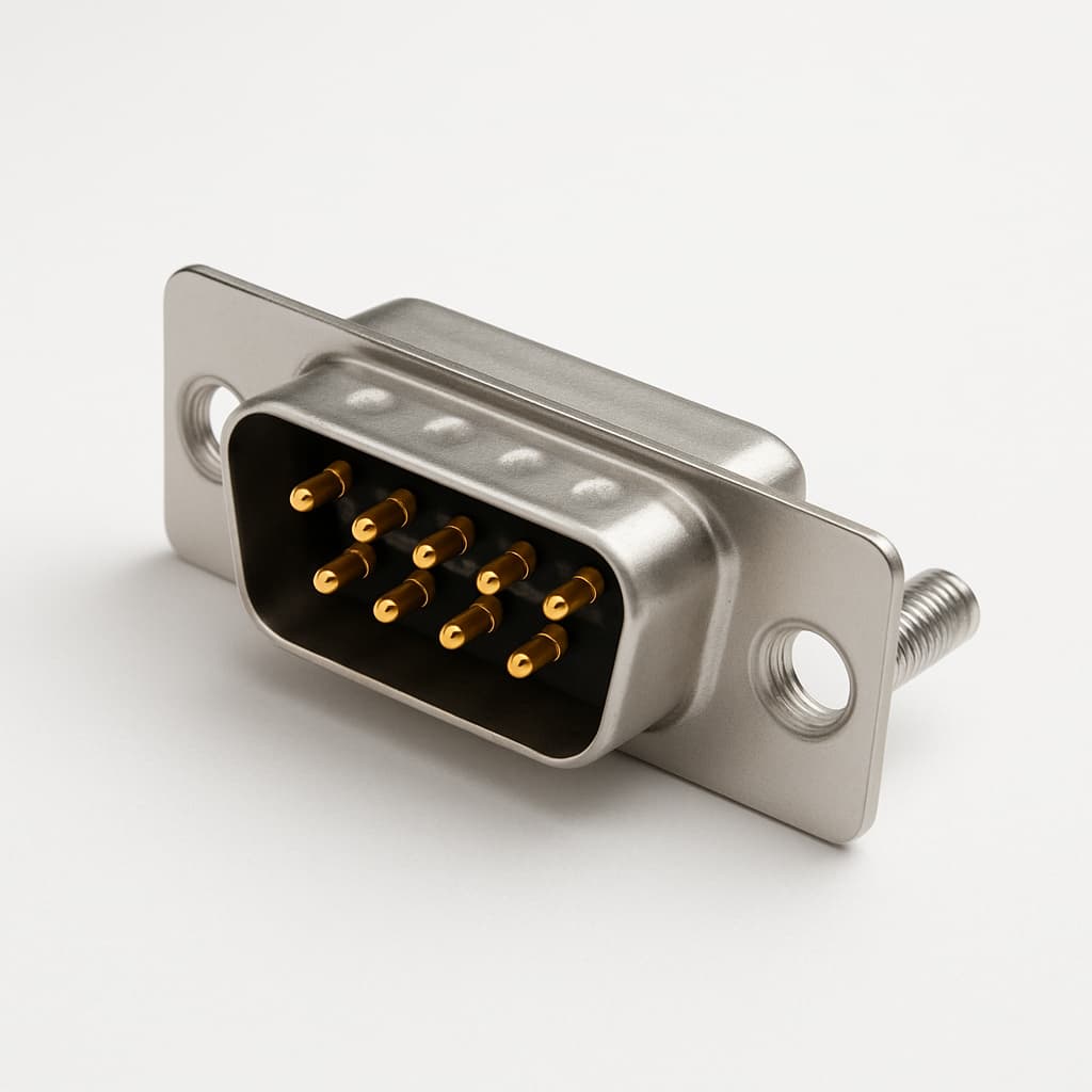 Molex / FCT 1731090801 (F09P12G2-1872) D-Sub Plug — illustrative AI-generated image
