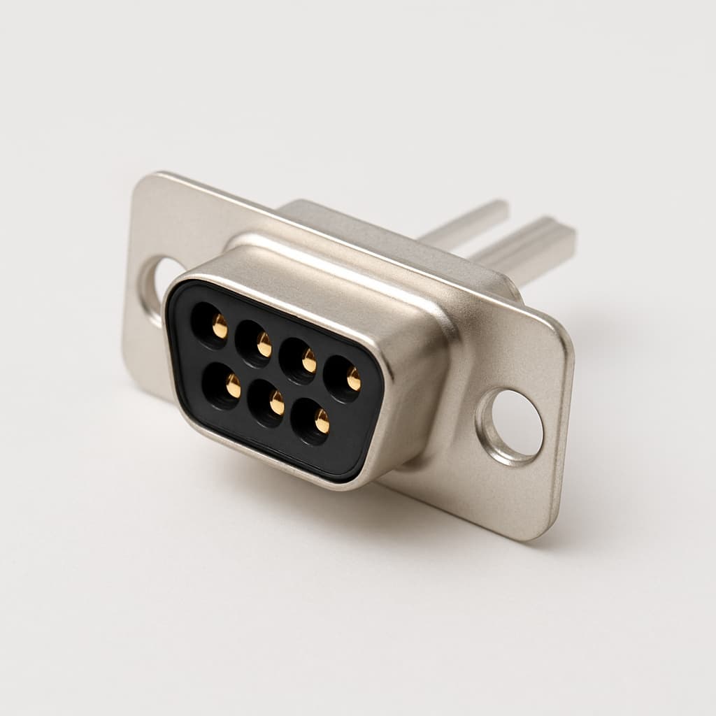 Molex / FCT 1731090870 (F09P18G2) D-Sub PC Plug — illustrative AI-generated image