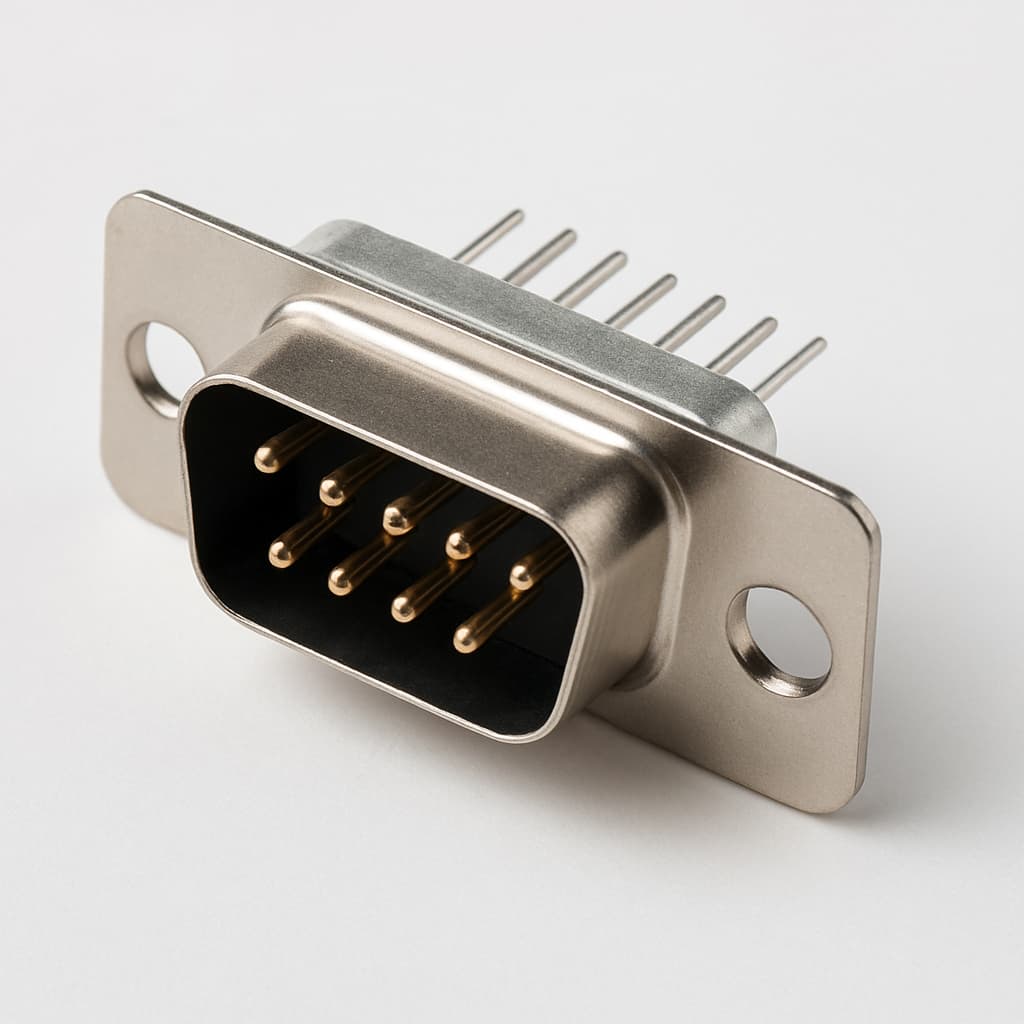 Molex / FCT 1731090308 D-Sub 09-Pin PC Plug — illustrative AI-generated image