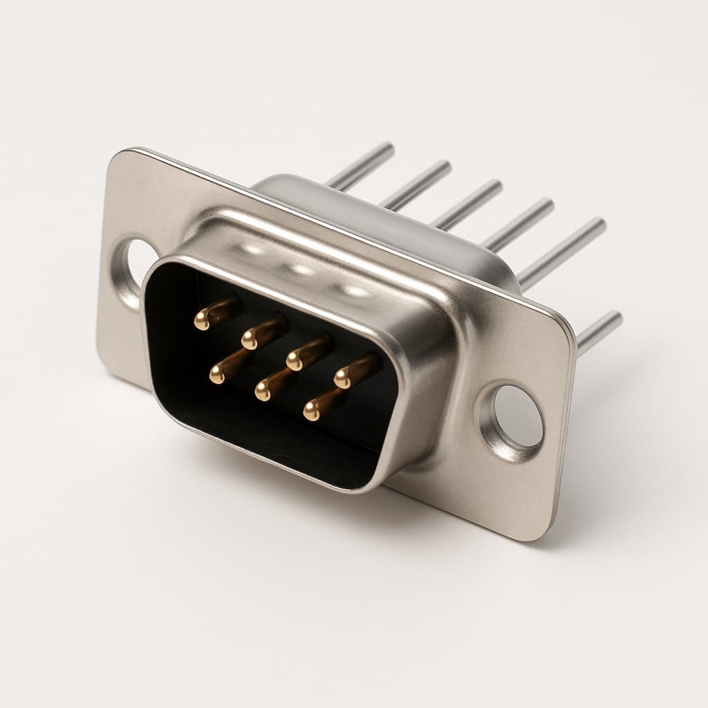 Molex / FCT 1731090075 (F09P1G1-0982) D-sub PC Plug — illustrative AI-generated image