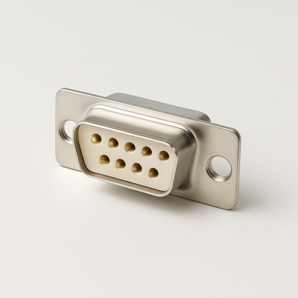 Molex / FCT 1731090416 (F09P1G1-1423) D-Sub Plug, 09 Pin — illustrative AI-generated image