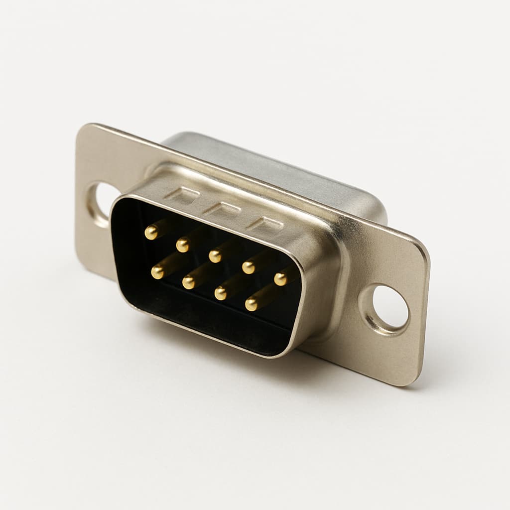 Molex / FCT 1731090825 (F09P1G1-1426) D-Sub Plug 09 Pin — illustrative AI-generated image